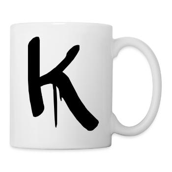 buchstabe K - Tasse - Weiß - Rechts