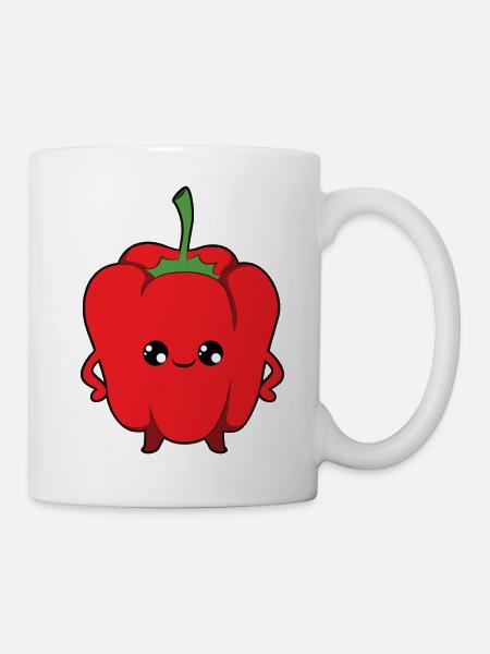 Rote Paprika - Tasse - Weiß