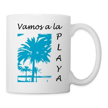 vamos a la playa - Tasse - Weiß - Rechts