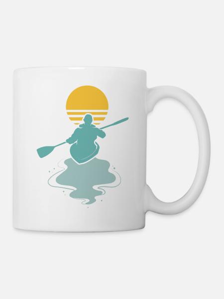 Kayak Sunset I Kayaking I Kayaker - Mug blanc - blanc