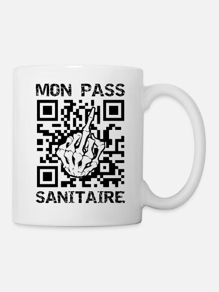 Mon pass sanitaire v4 - Mug blanc - blanc