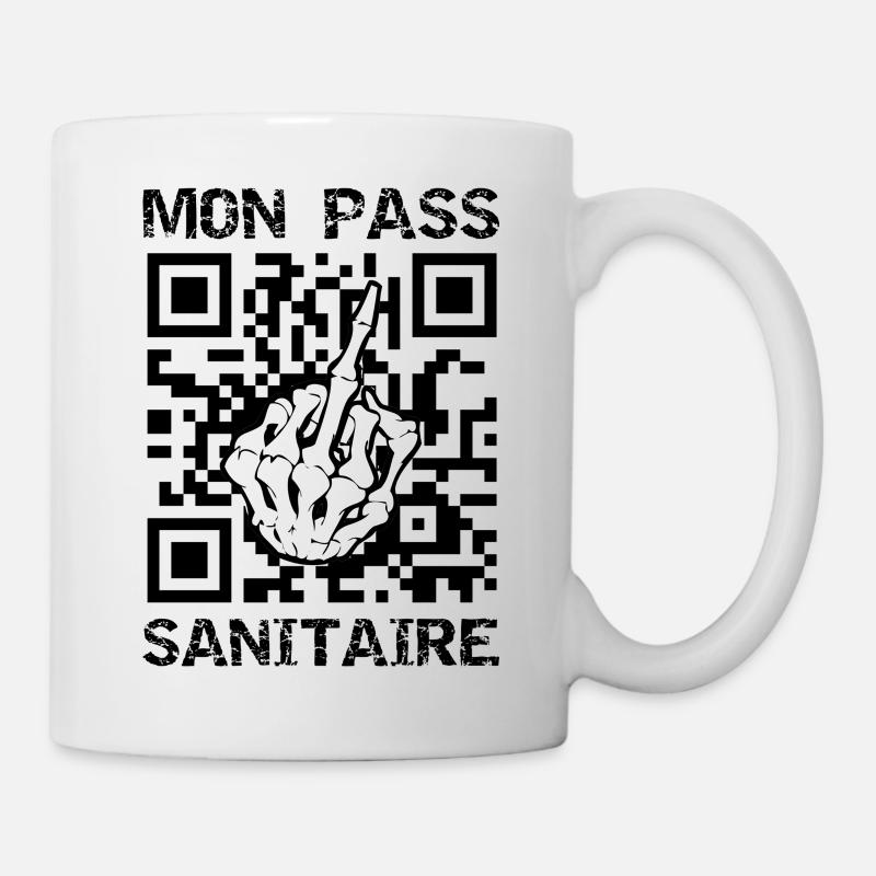 Mon pass sanitaire v4 - Mug blanc - blanc