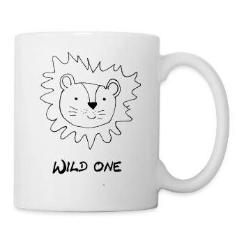 Löwe "wild one" Kindershirt - Tasse - Weiß - Rechts