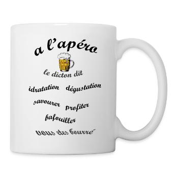 apero humour - Mug blanc - blanc - Droite