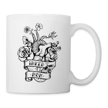 Maman encrée / Tatouage / Maman tatouée - Mug blanc - blanc - Droite