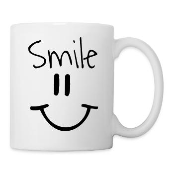Lächeln - Tasse - Weiß - Rechts