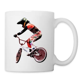 bmx mountain bike - Mug - white - Right