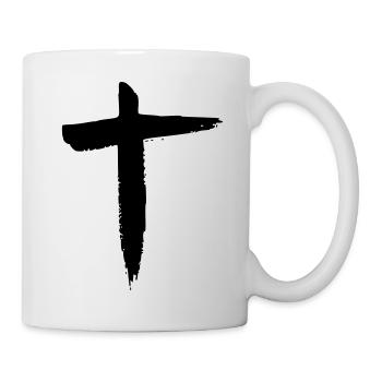 Kreuz - Tasse - Weiß - Rechts