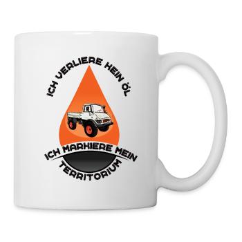 Ich verliere kein Öl - Unimog - Offroad - Tasse - Weiß - Rechts