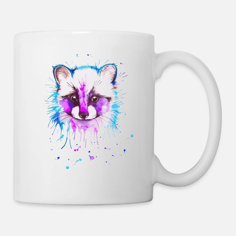 raton laveur - Mug blanc - blanc
