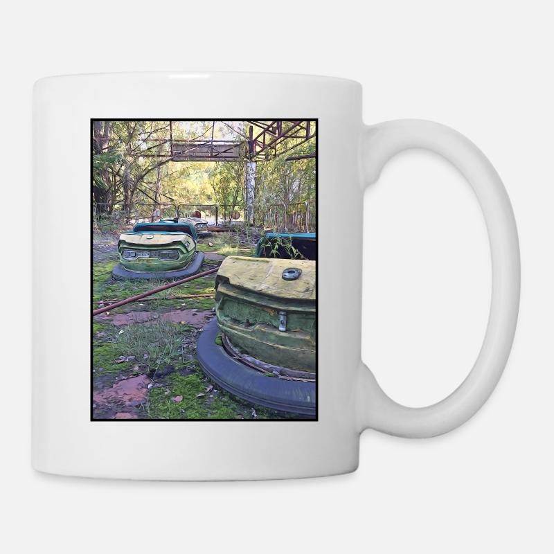 Chernobyl Parc d’attractions Cartoon - Mug blanc - blanc