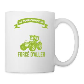 Né Pour Conduire Un Tracteur Cadeau Humour - Mug blanc - blanc - Droite