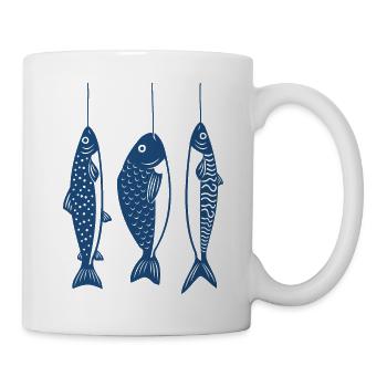 Fish on the hook - Mug - white - Right