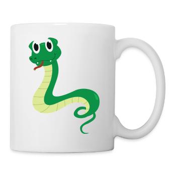 Schlange - Tasse - Weiß - Rechts
