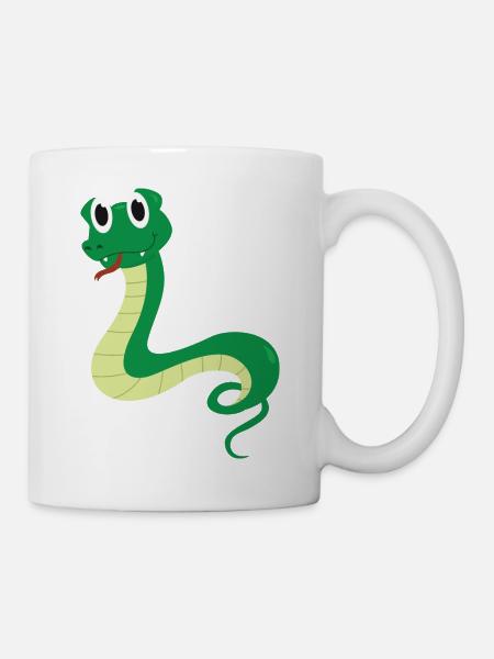 Schlange - Tasse - Weiß