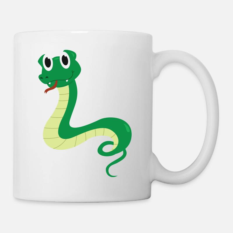 Schlange - Tasse - Weiß