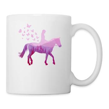 Chevaux cavaliers sort les amateurs de chevaux dames - Mug blanc - blanc - Droite