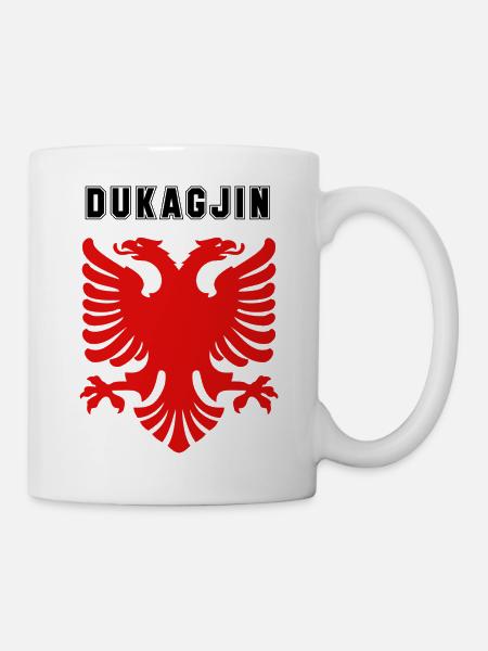 Dukagjin Albanian Albanischer Adler Albaner Kosova - Tasse - Weiß