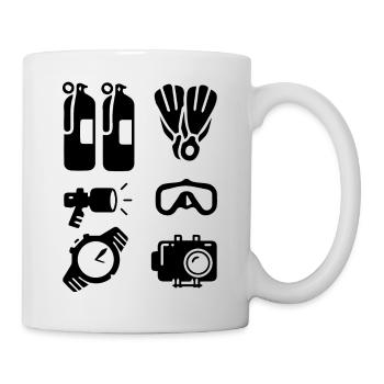 Diving Dive tauchen - Tasse - Weiß - Rechts