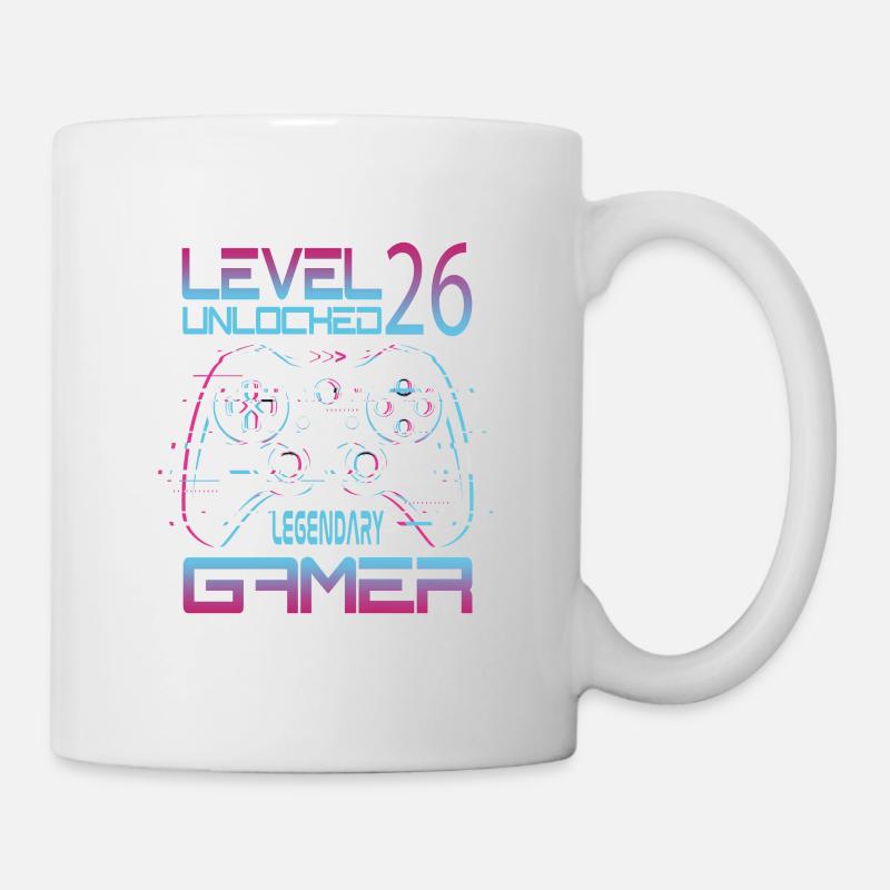 26. Geburtstag Level 26 Complete Retro Gamer - Tasse - Weiß