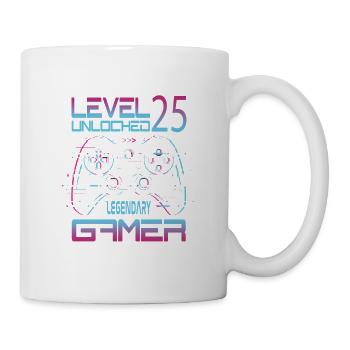 25th Birthday Level 25 Complete Retro Gamer - Mug - white - Right