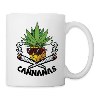 CANNANAS CANNABIS HANF KIFFEN KIFFER MARIHUANA - Tasse - Weiß - Rechts