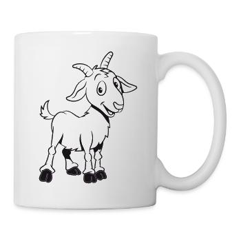 Ziege meckern lächeln - Tasse - Weiß - Rechts