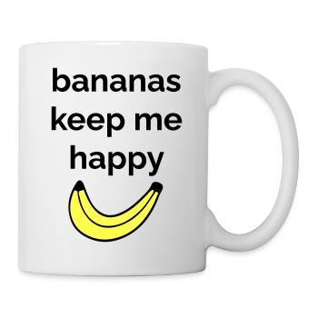 Bananas keep me happy - Mug blanc - blanc - Droite