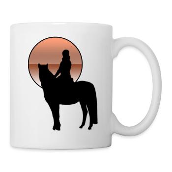 Cheval - Mug blanc - blanc - Droite