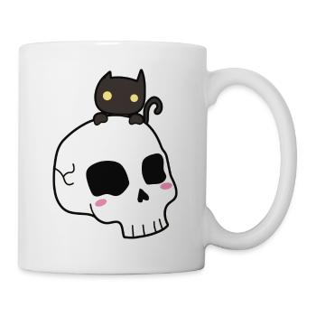 Skull Chat - Mug blanc - blanc - Droite