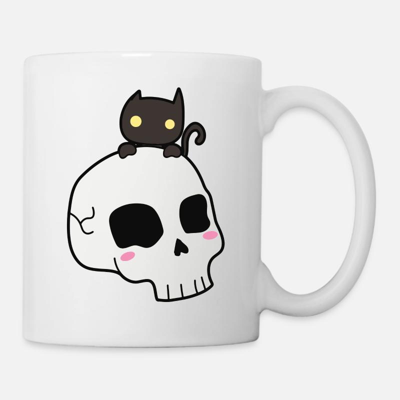 Skull Chat - Mug blanc - blanc