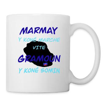 Marmay y koné marche vite, Gramoun y koné somin - Mug blanc - blanc - Droite