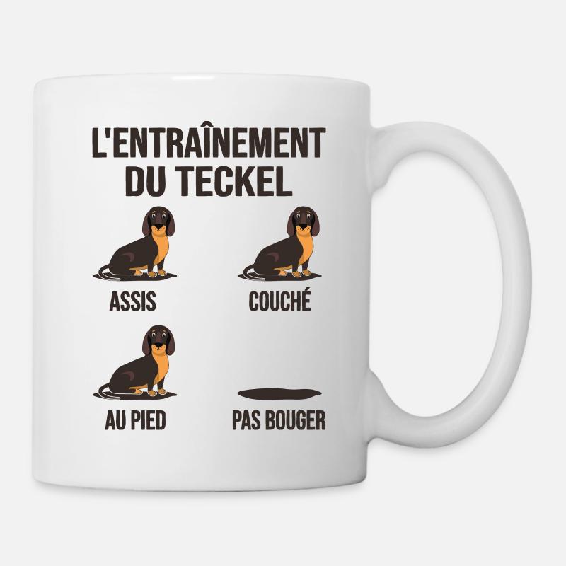 Teckel Éducation Chien Entraînement Chien Teckel - Mug blanc - blanc