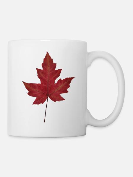 Herbstblatt - Tasse - Weiß