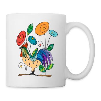 Hahn - Tasse - Weiß - Rechts
