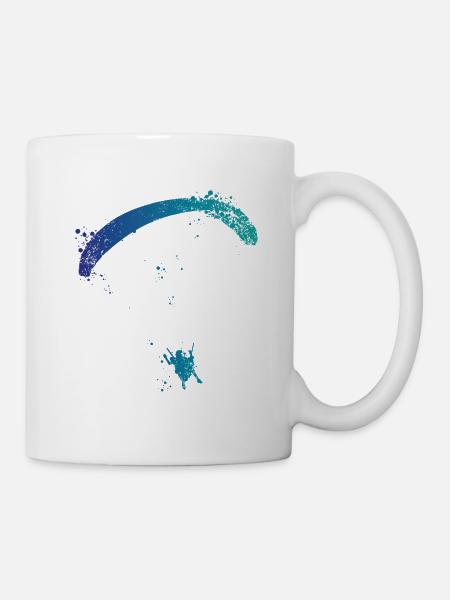 Gleitschirmflieger Spritzer - Tasse - Weiß