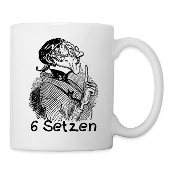 6 Setzen Max und Moritz Busch Lehrer Lämpel - Tasse - Weiß - Rechts