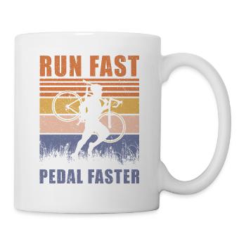 Cyclocross Run Fast Pedal Faster Gravel Bike - Mug - white - Right