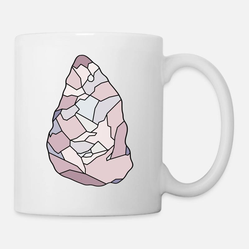 Faustkeil in Edelsteinoptik - Tasse - Weiß