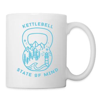 KB State of Mind ICE BLUE (thick letters) - Mug - white - Right