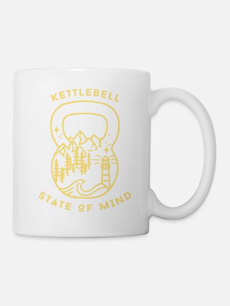 KB State of Mind YELLOW (thick letters) - Mug - white