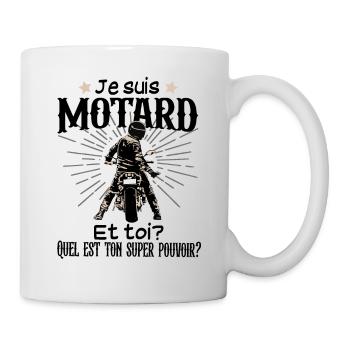 Motard Moto Motocross Humour Citations Noël - Mug blanc - blanc - Droite
