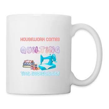 Quilting Design - Tasse - Weiß - Rechts