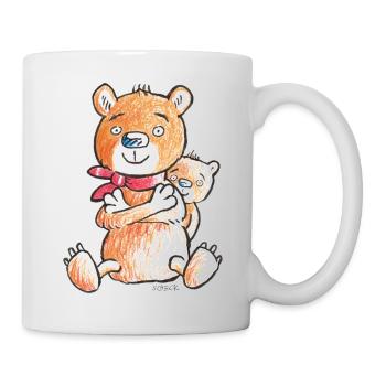 Le grand et le petit ours - Mug blanc - blanc - Droite