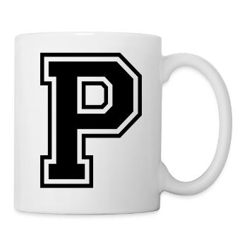 Letter P Team Football Baseball Basketball University - Mug - white - Right