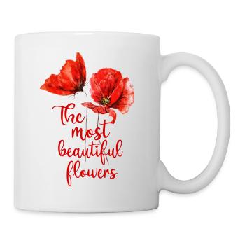 Poppies Poppy red - Mug - white - Right