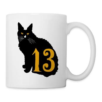black cat number 13 - Mug - white - Right