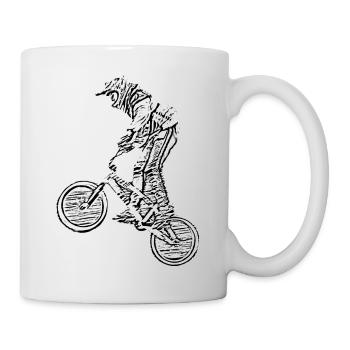 BMX Rennen Rennen Mountainbike Motocross - Tasse - Weiß - Rechts