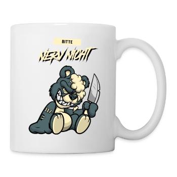 Bitte nerv nicht, Cartoon Zombie Bär 2 - Tasse - Weiß - Rechts