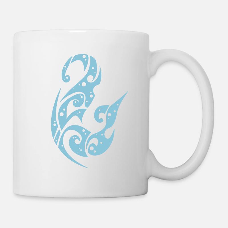 symbole maori, dessin hameçon - Mug blanc - blanc